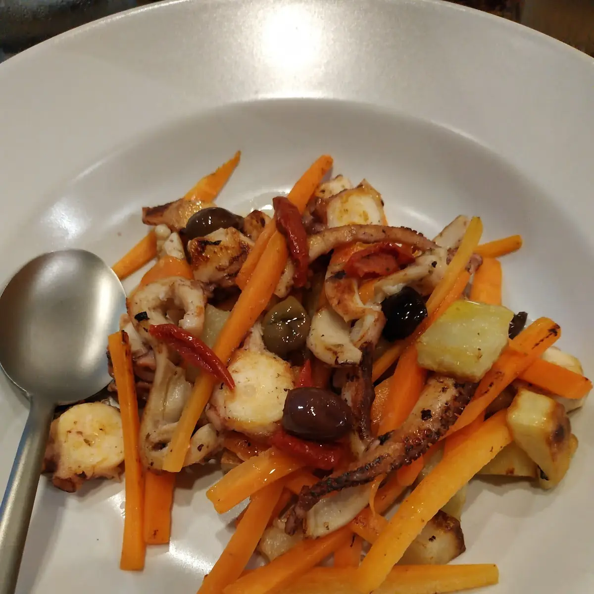 Polpo Con Verdure Saltate