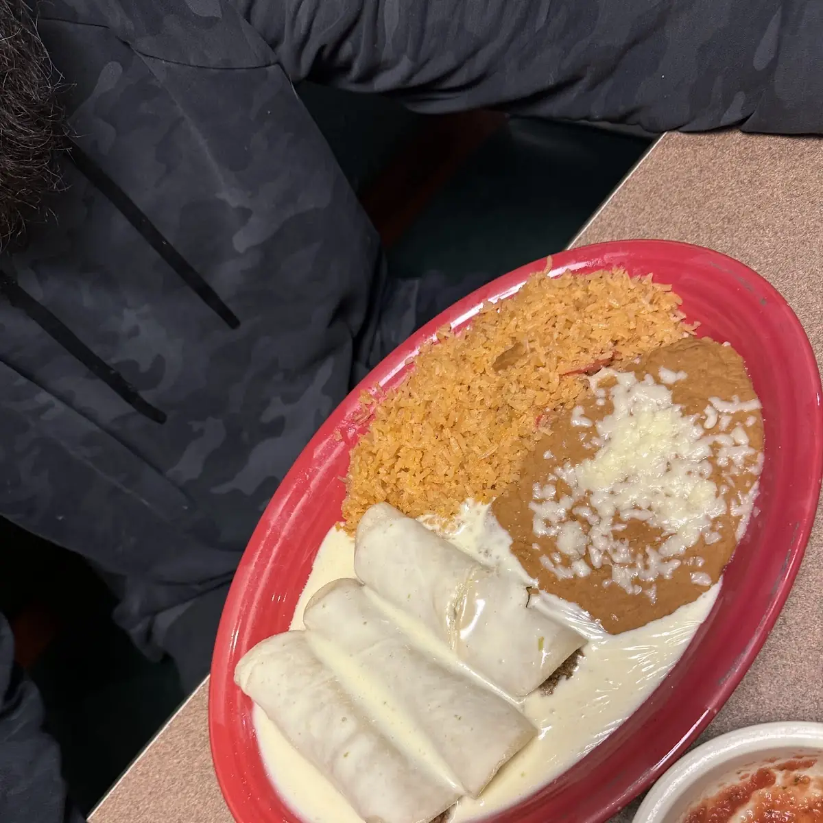 Ground Beef Enchiladas with Cheese Dip