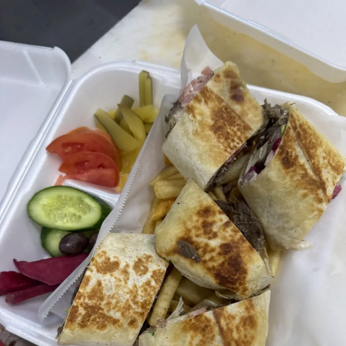 Shawarma Wraps with Fries