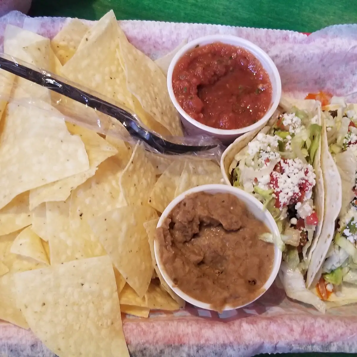 Mama Chorizo Taco Basket with Black Beans