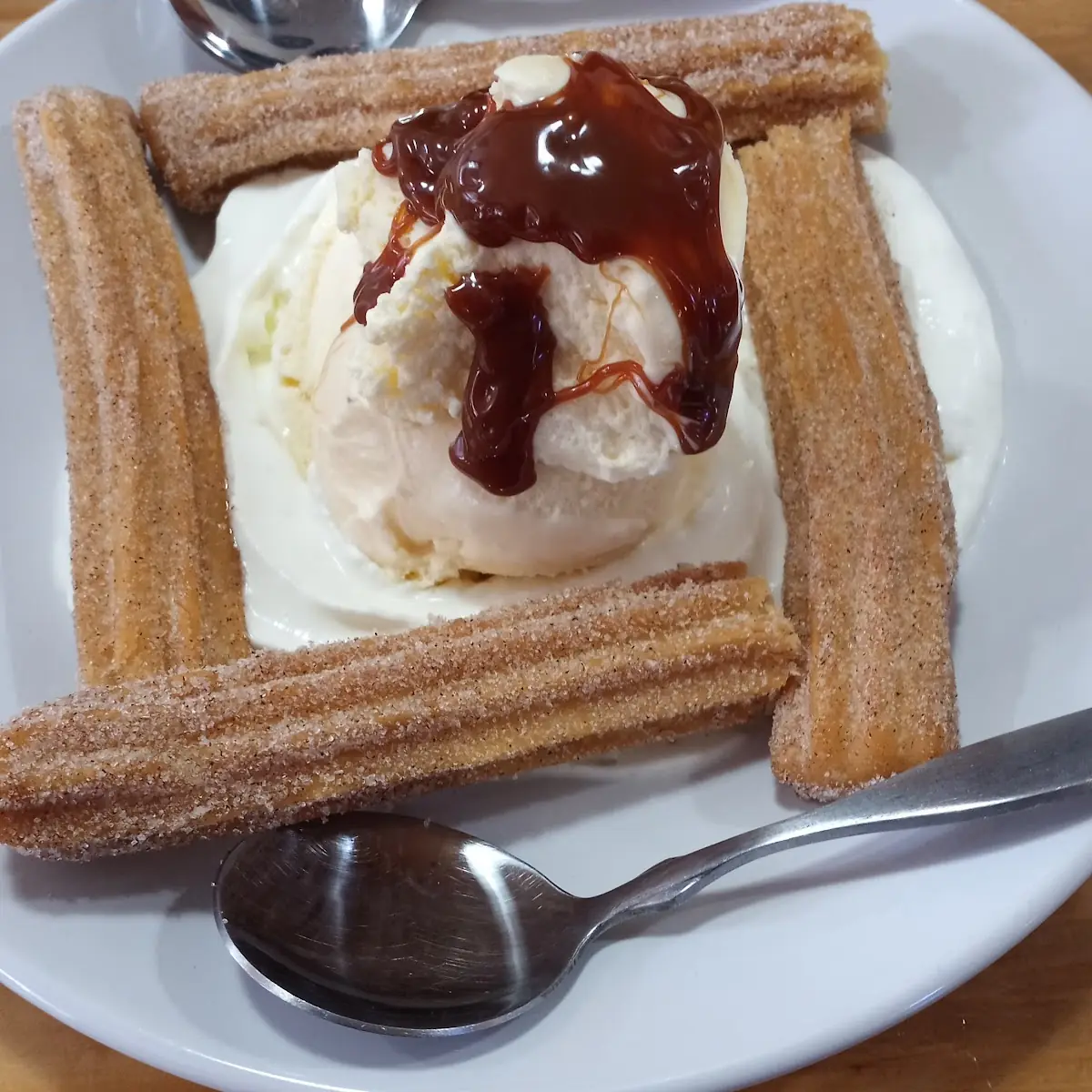 Churros with Vanilla Ice Cream
