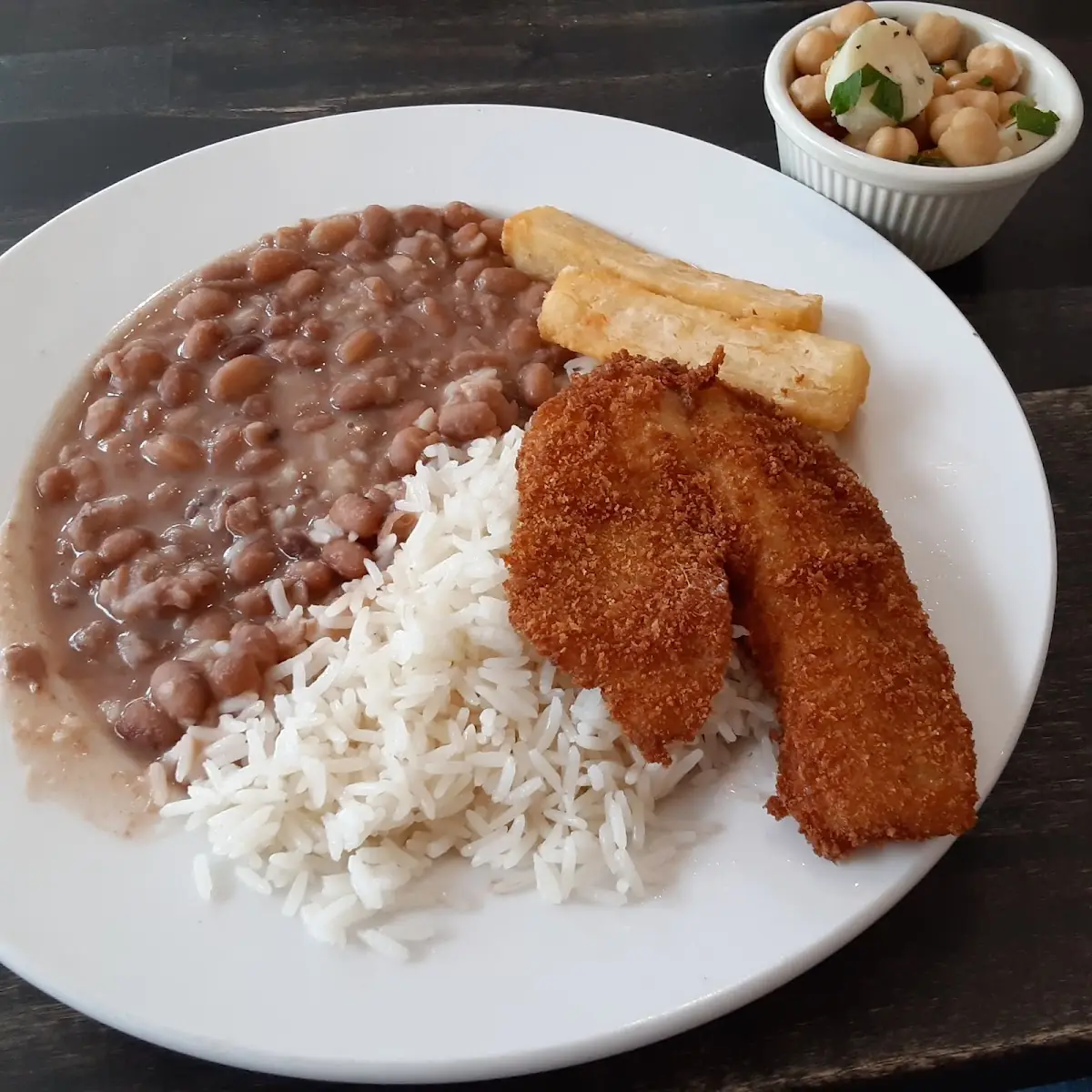 Fried Fish Rice Beans