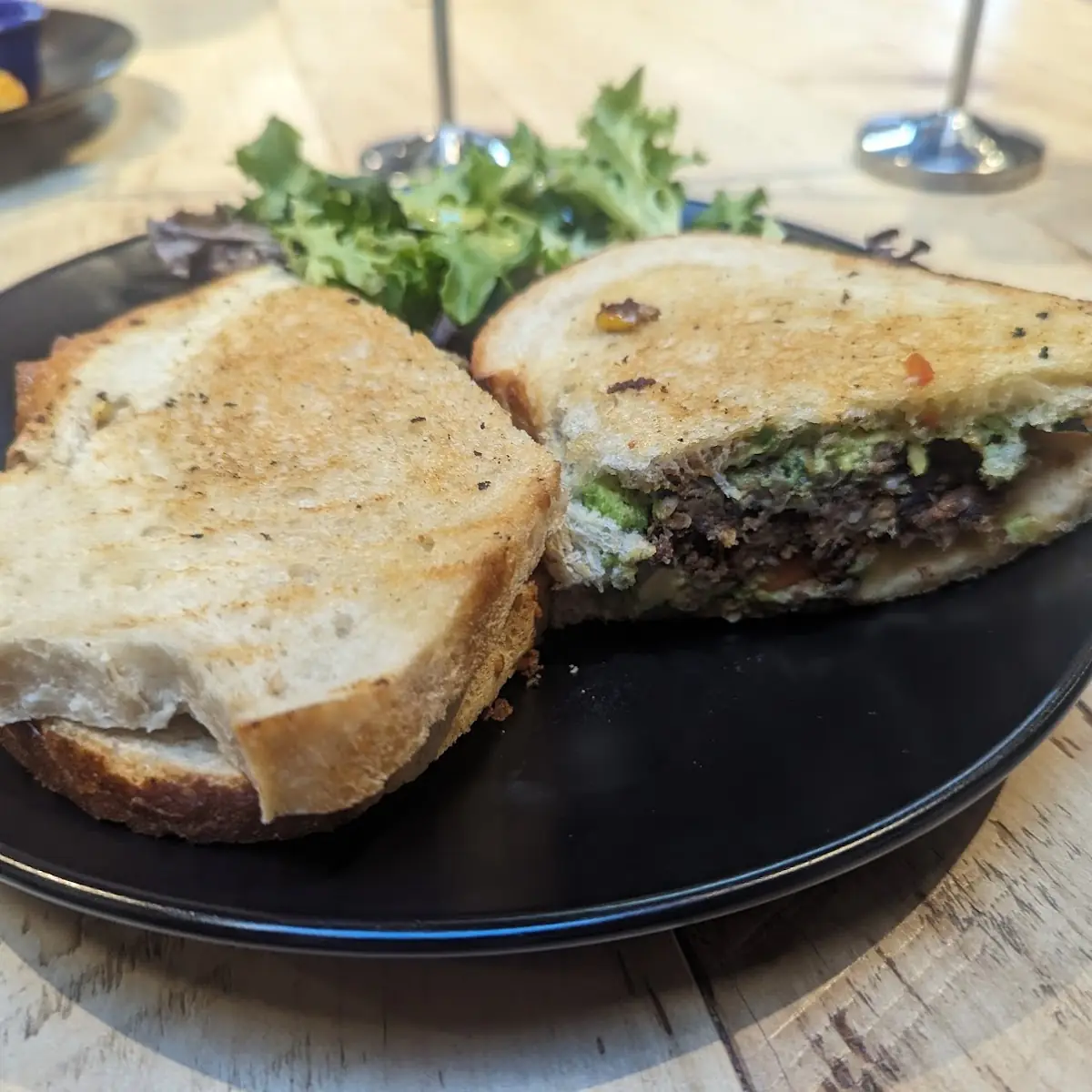 Black Bean Smash Sandwich