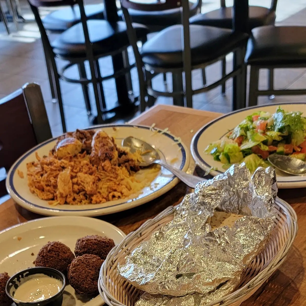 Falafel and Lamb Kebab