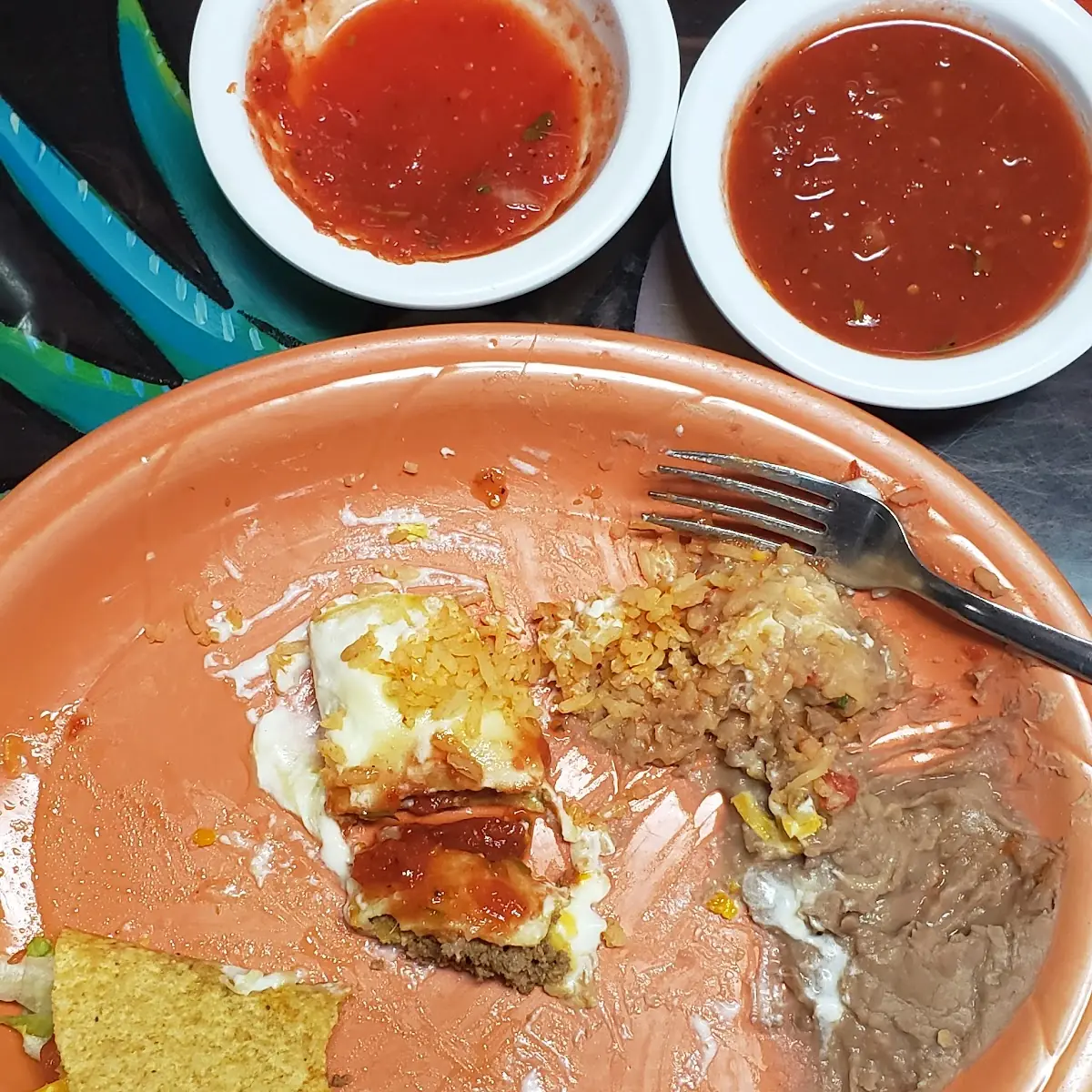 Lunch Beef Taco & Enchilada Plate