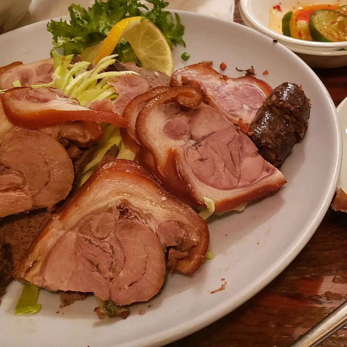 Pig Ears on Right Pig Feet Etc on Left