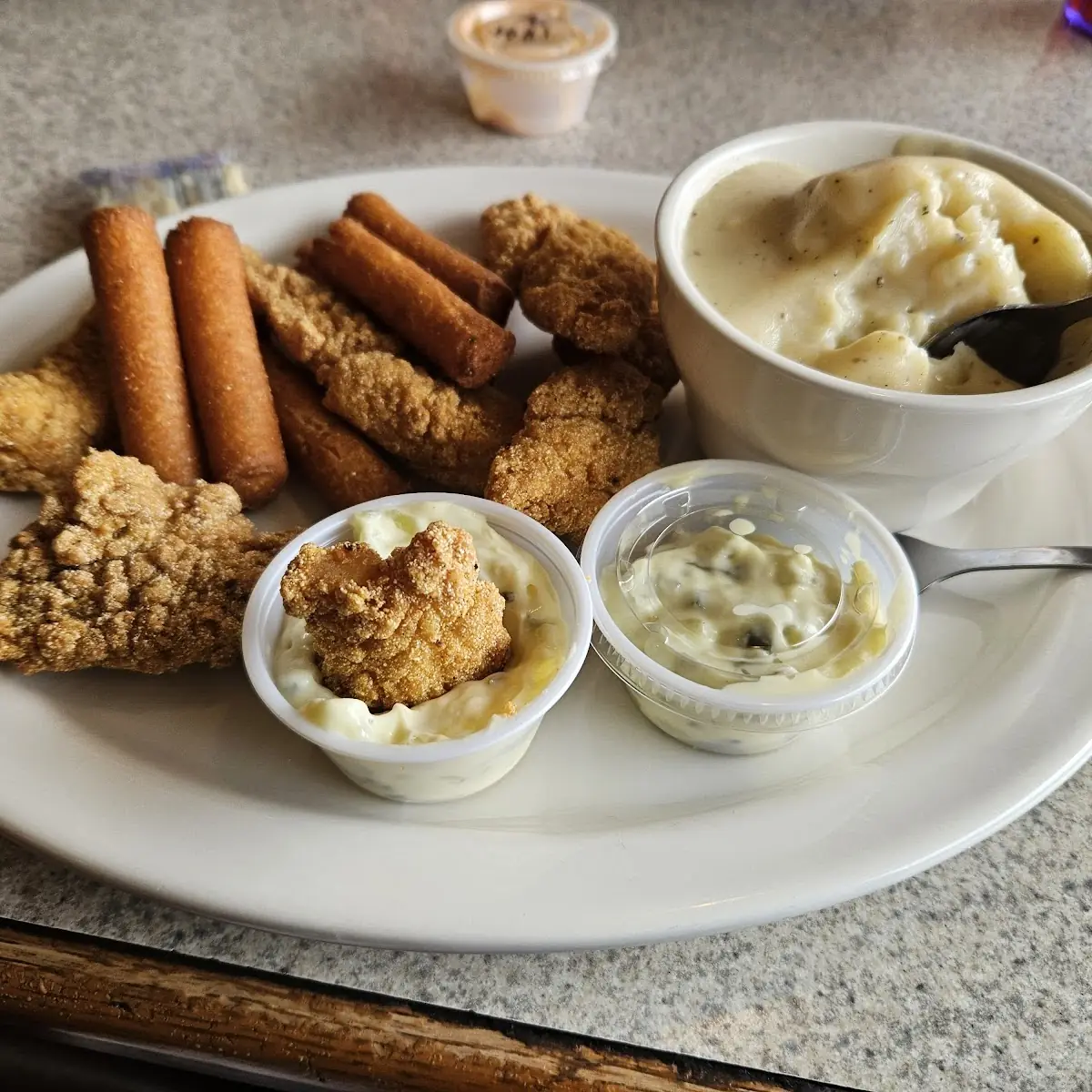 Mashed Potatoes Fried Okra