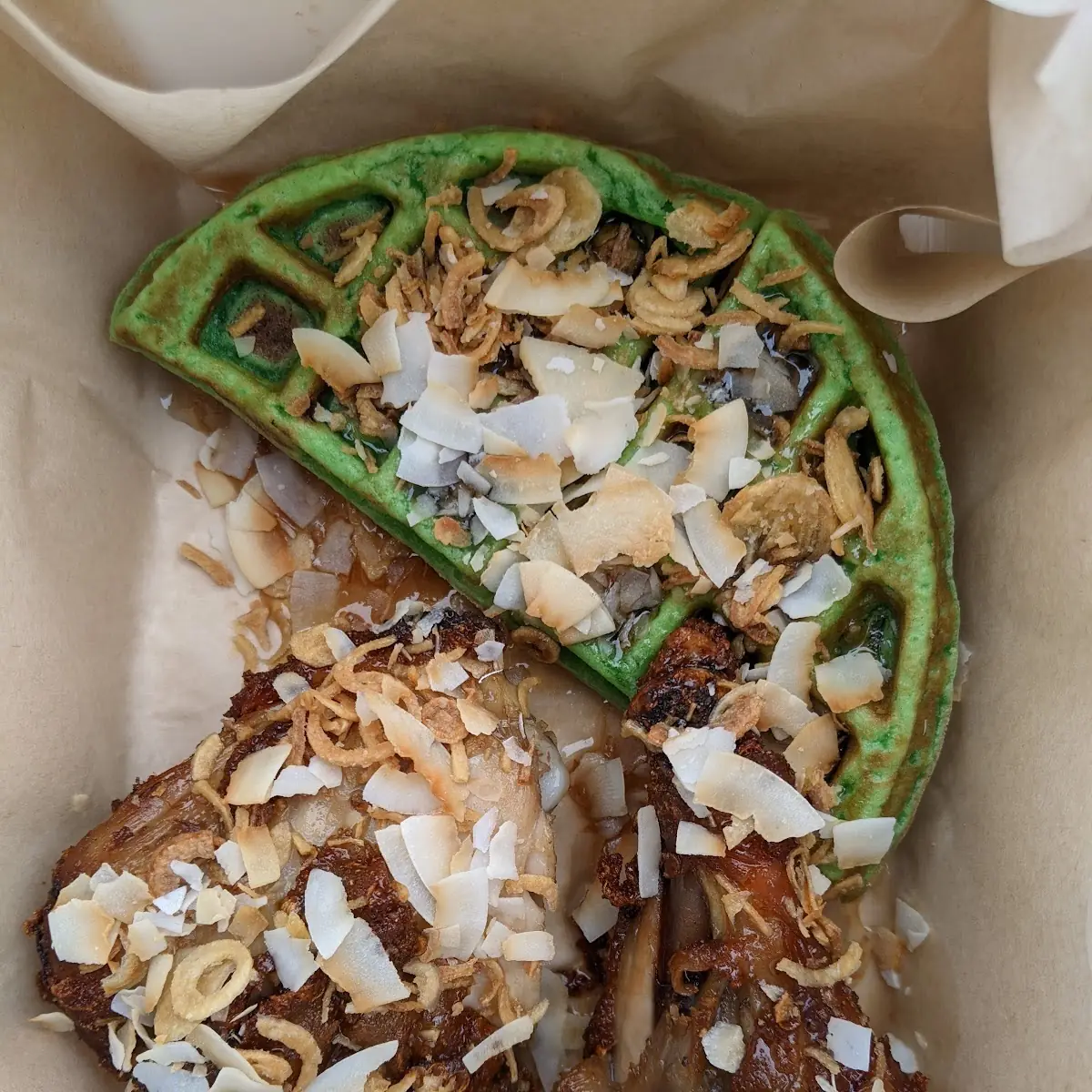 Hat Yai Fried Chicken & Pandan Waffles