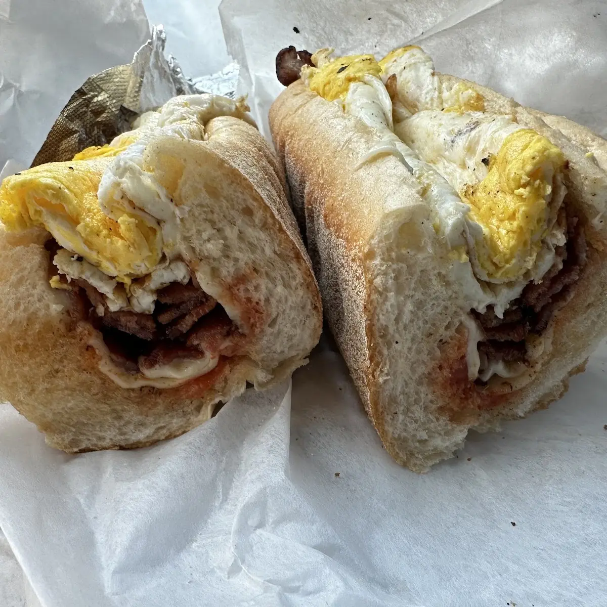 Bacon Egg and Cheese on a Long Roll
