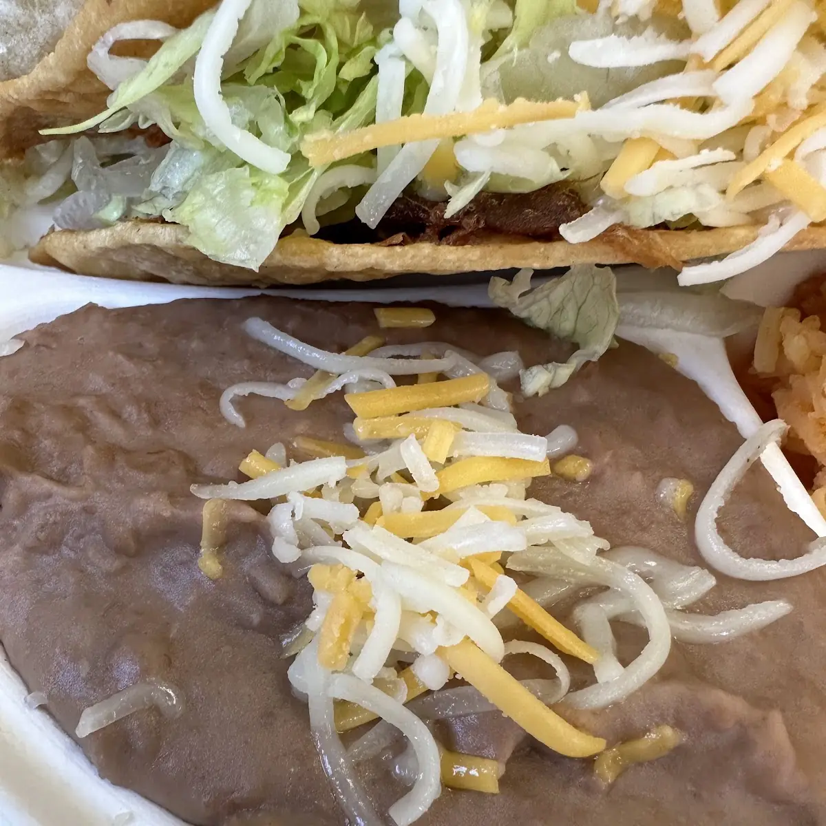 Bean Tostada & Cheese Enchilada Combo