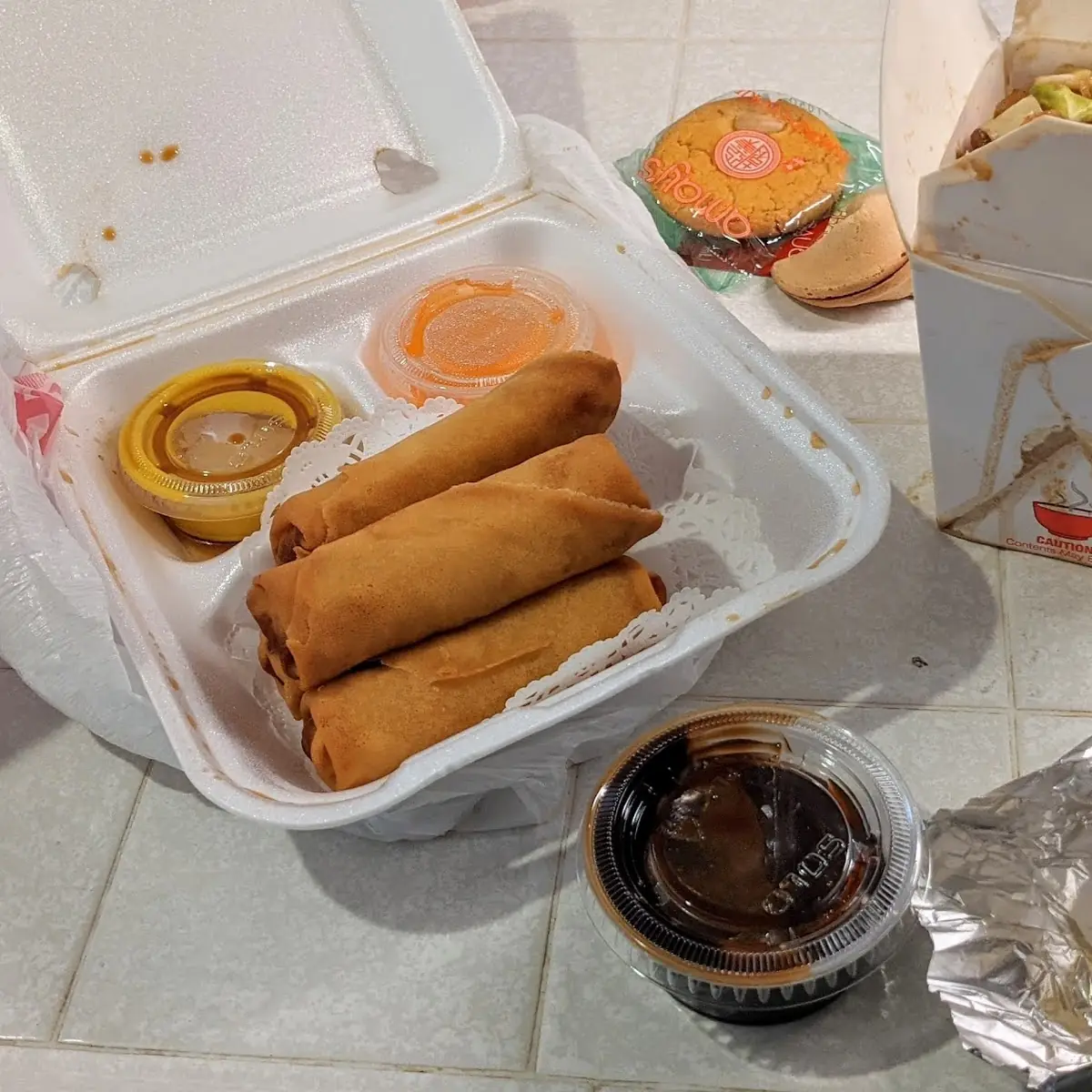 Veggie Egg Rolls Moo Shu Chicken