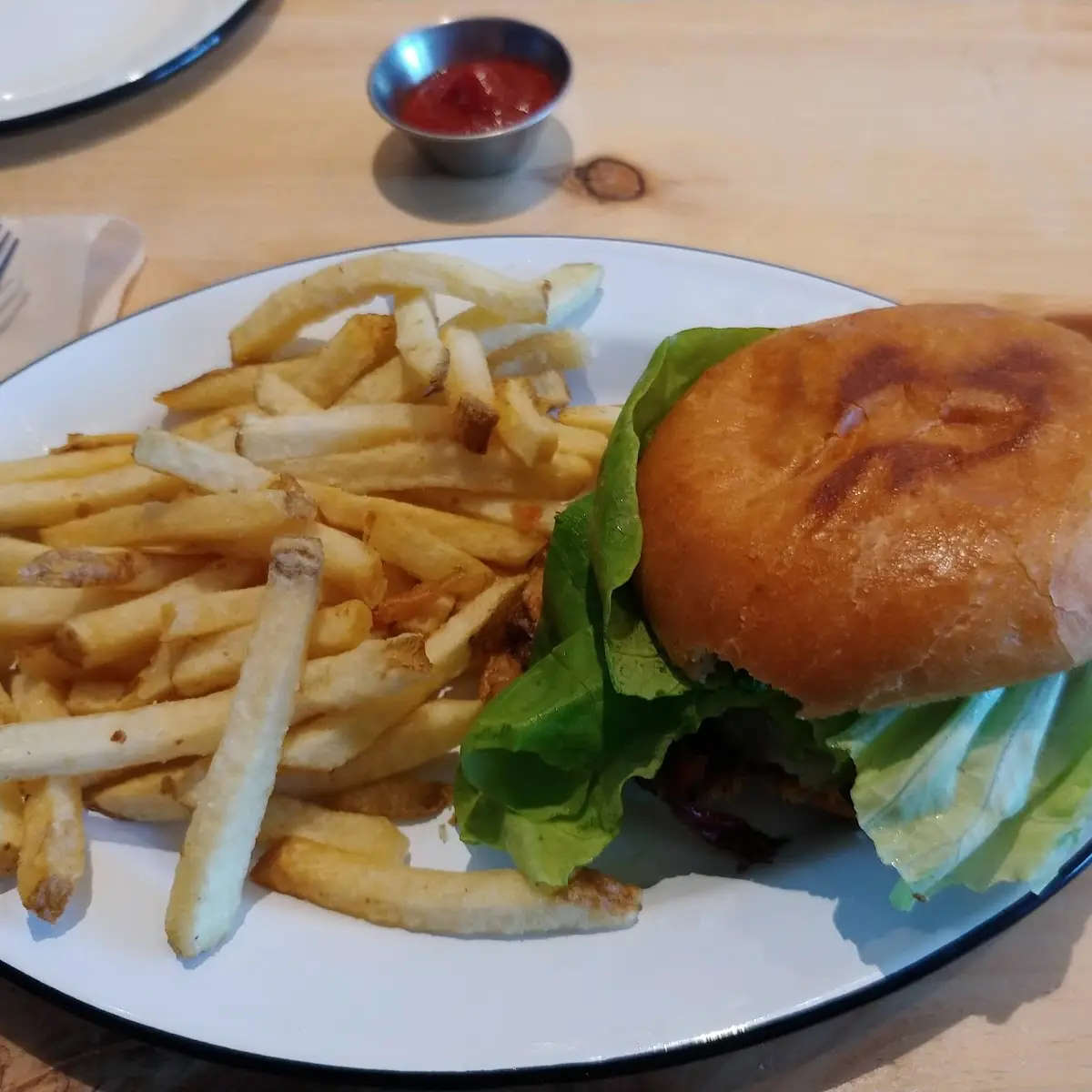 Veggie Burger and Fries