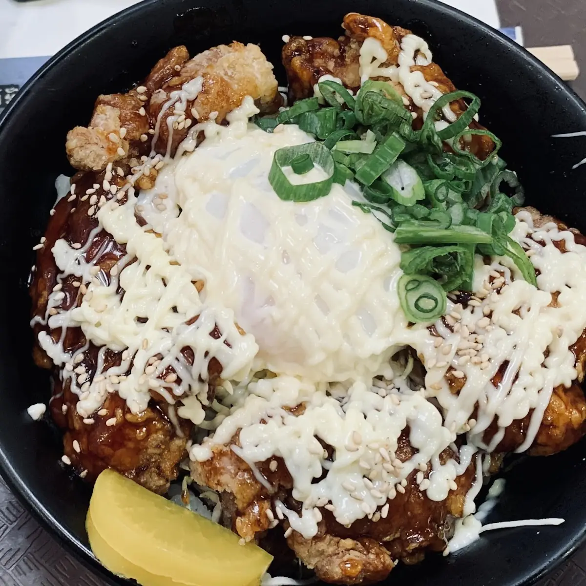 Karaage Chicken with Mayo and Egg