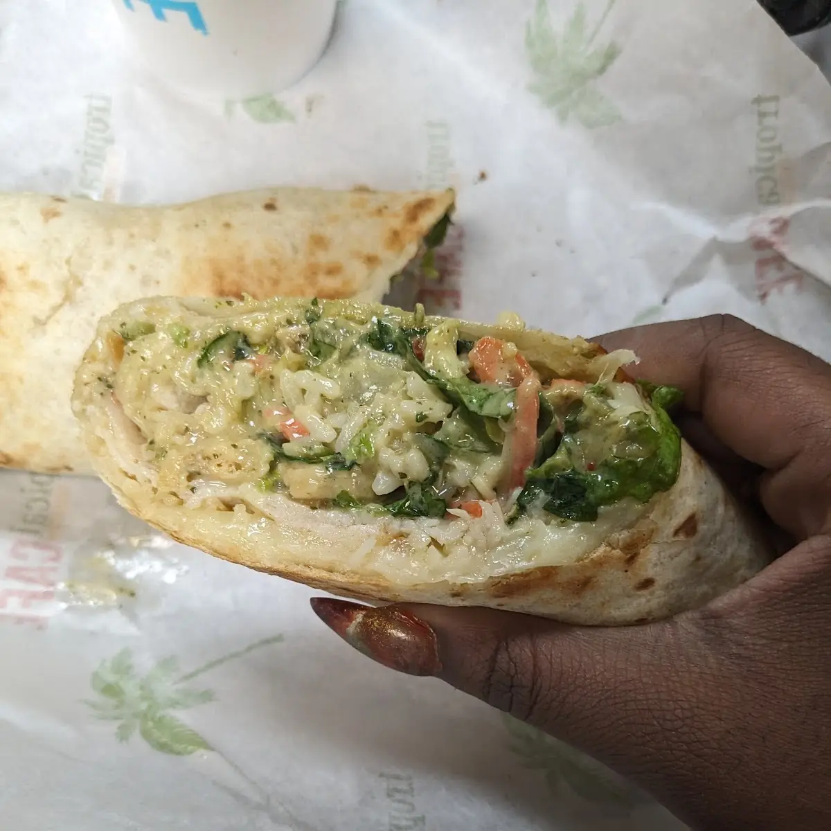 Spinach Feta & Pesto Wrap