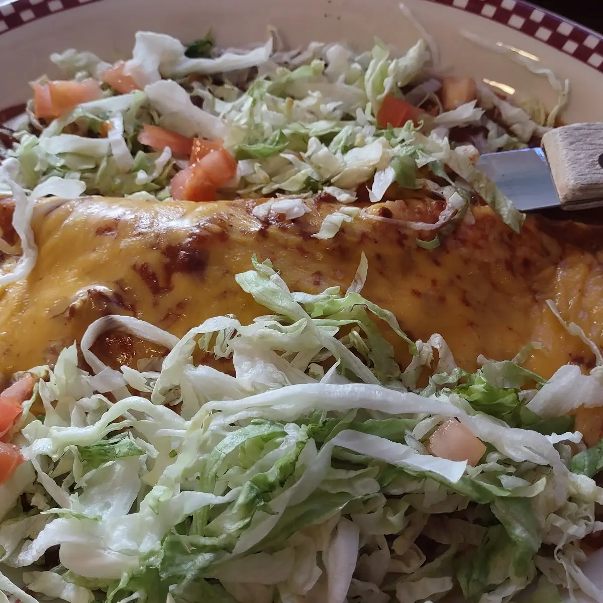 Beef Burrito Dressed Sauce and Cheese