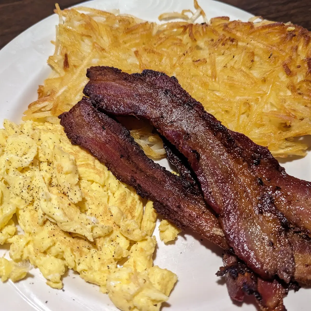 Bacon Eggs and Hashbrowns