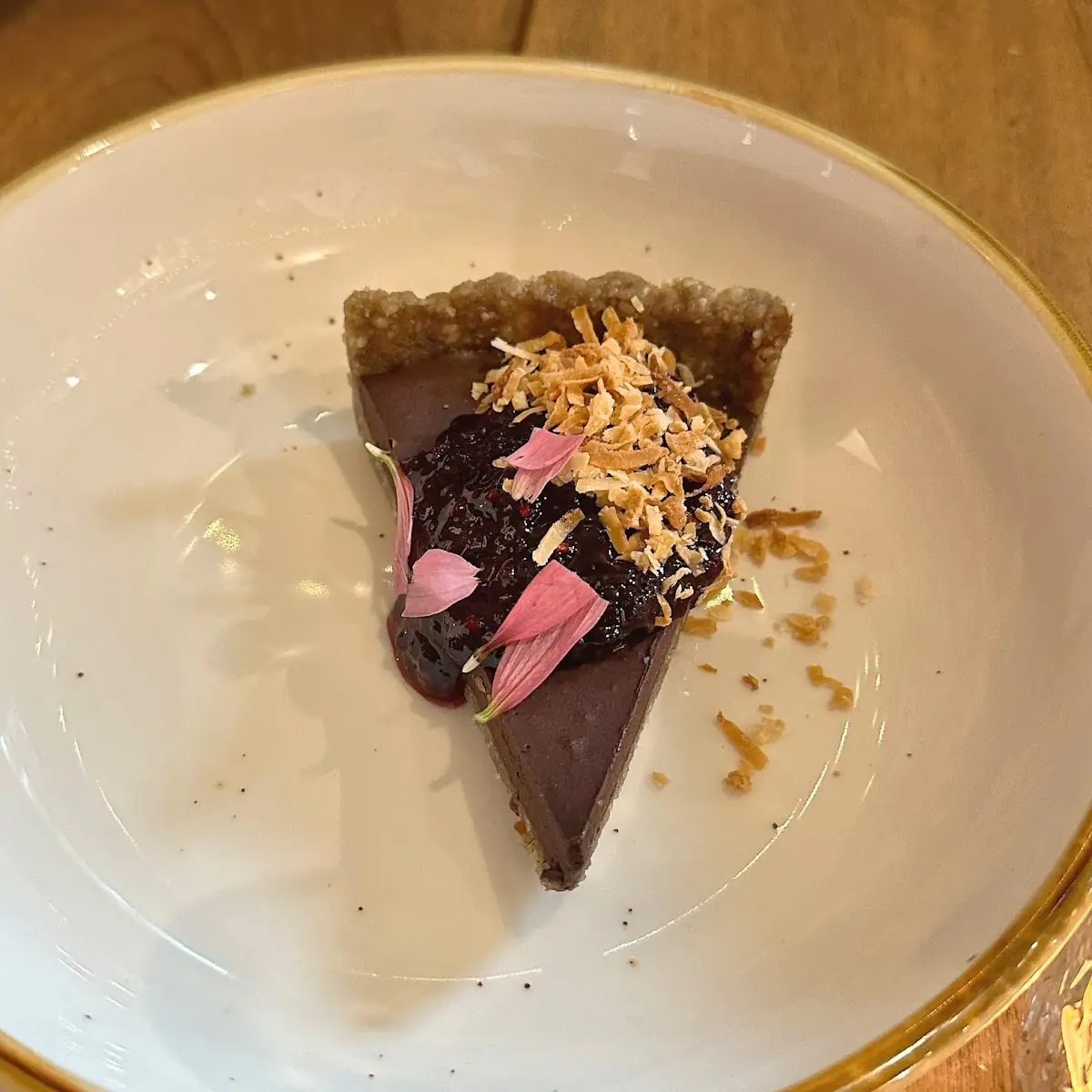 Dark Chocolate Coconut Tart