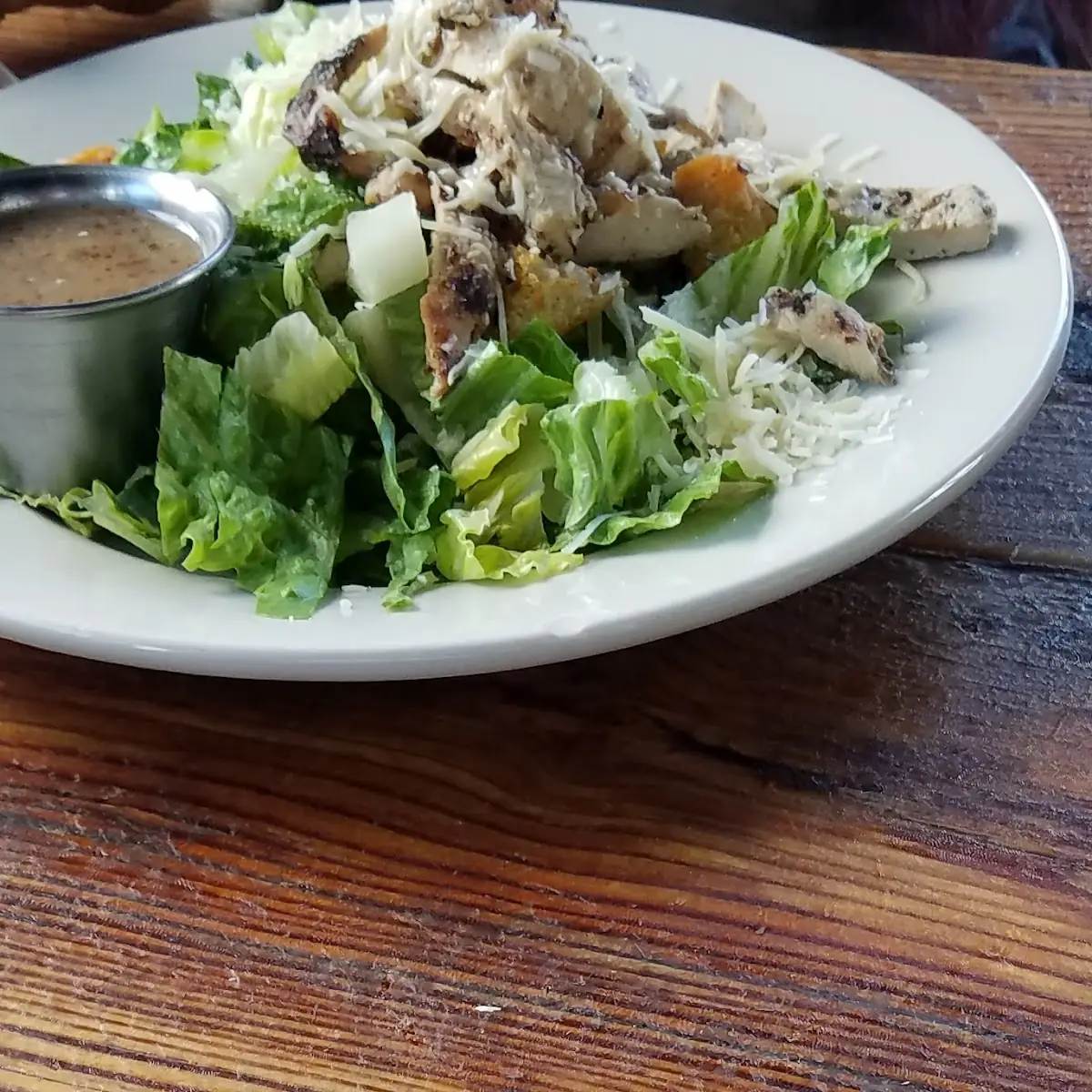 Grilled Chicken Caesar Salad Pizza