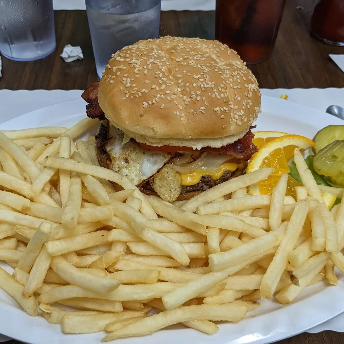 Burger and Fries