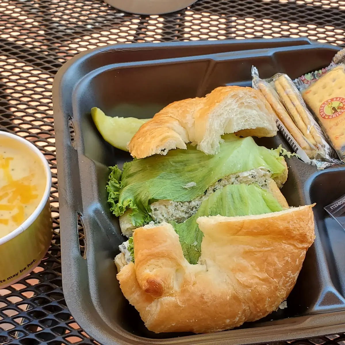 Lemon Basil Chicken Salad with Broccoli Cheddar Soup
