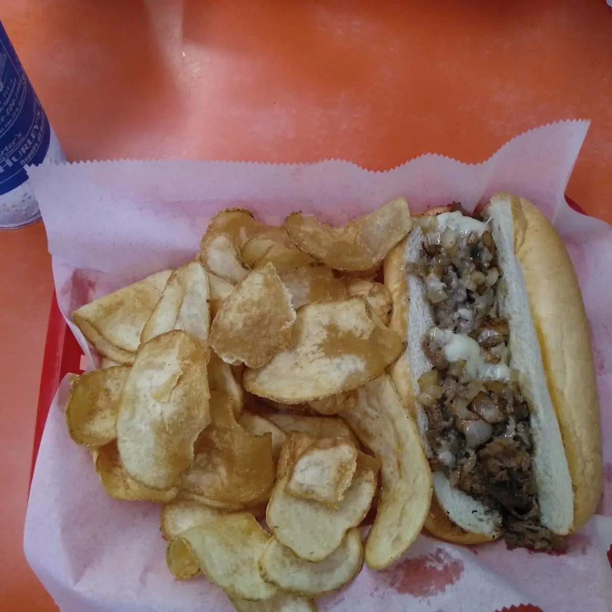 Philly Cheese Steak with Homemade Potato Chips