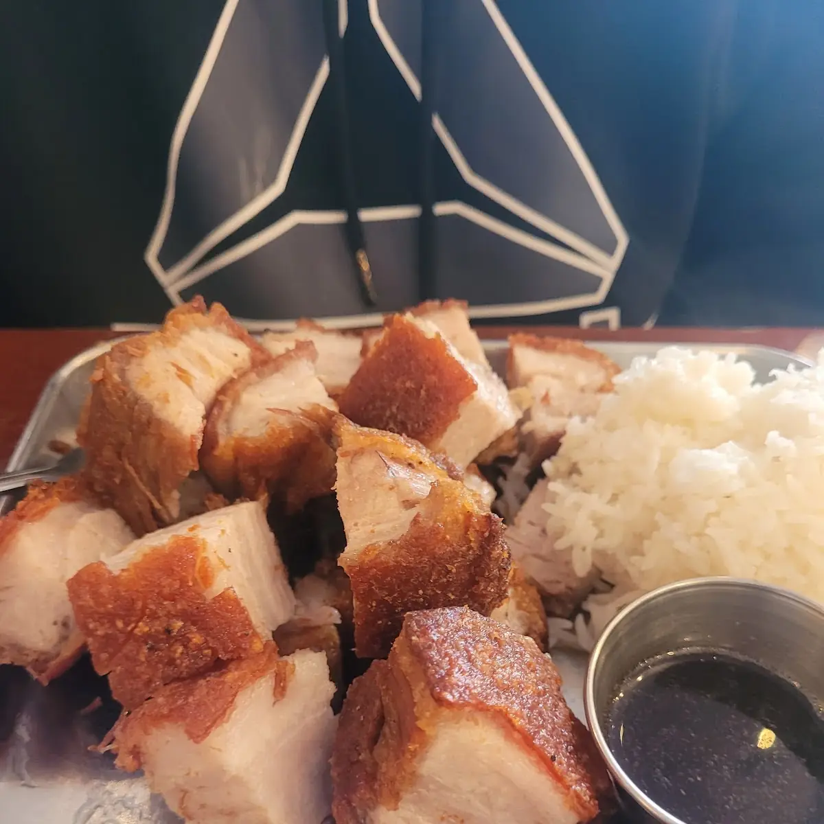 Crispy Pork Belly with Rice