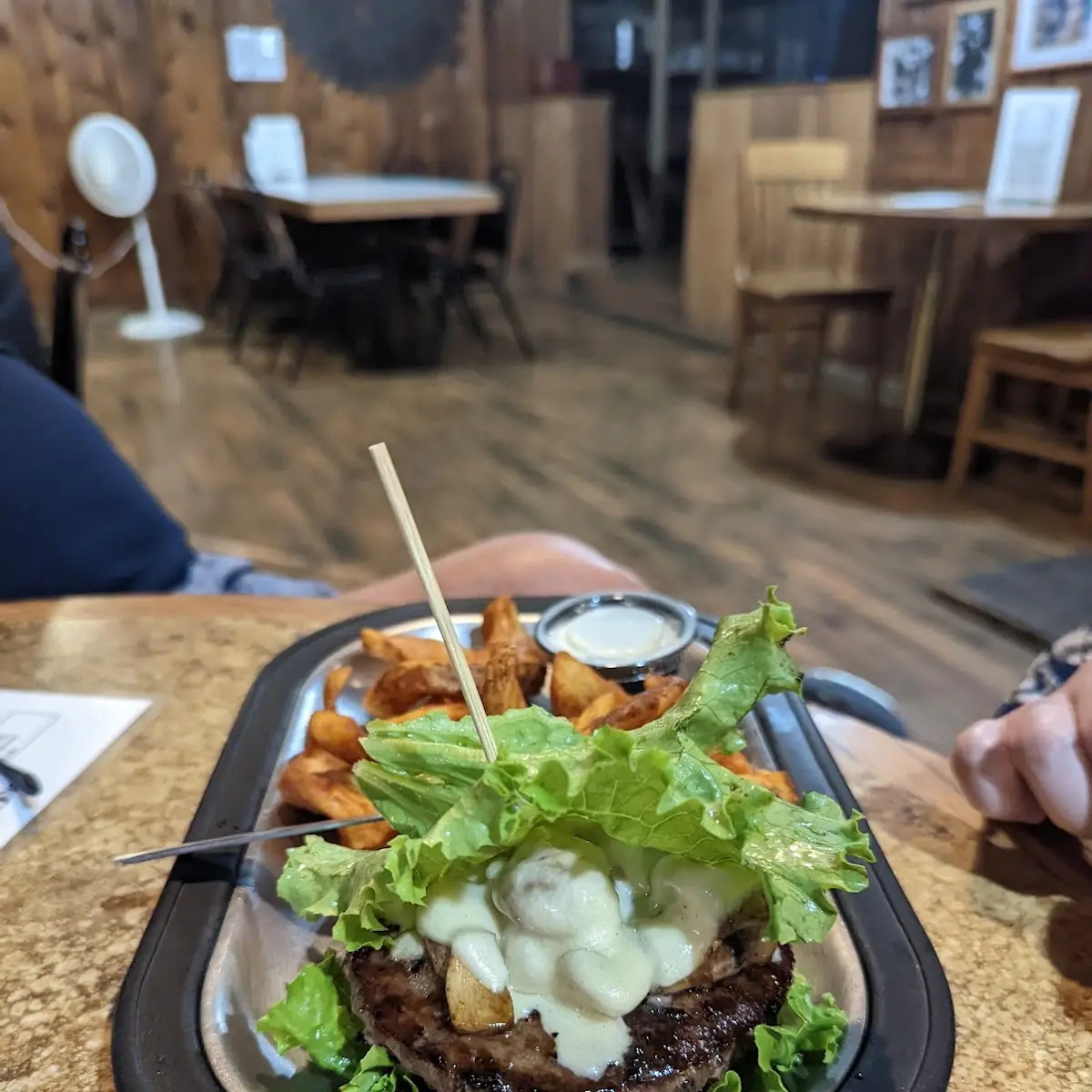 Burger on a Lettuce Wrap