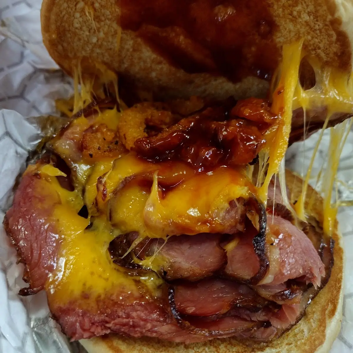 Quarter Pound Chopped Brisket Sandwich