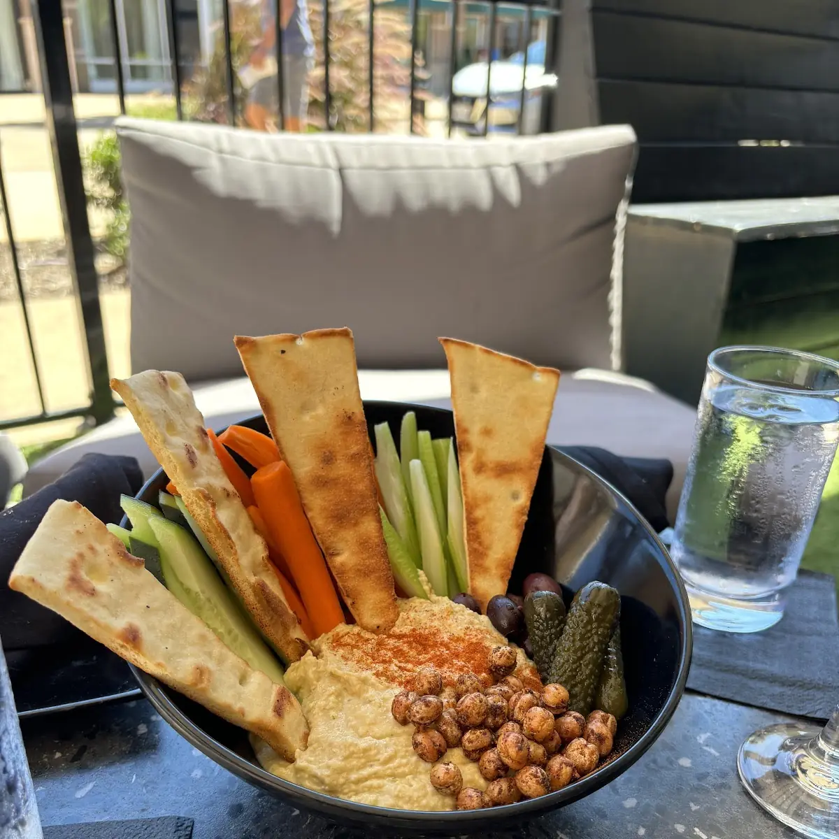 Roasted Yellow Pepper Hummus Board