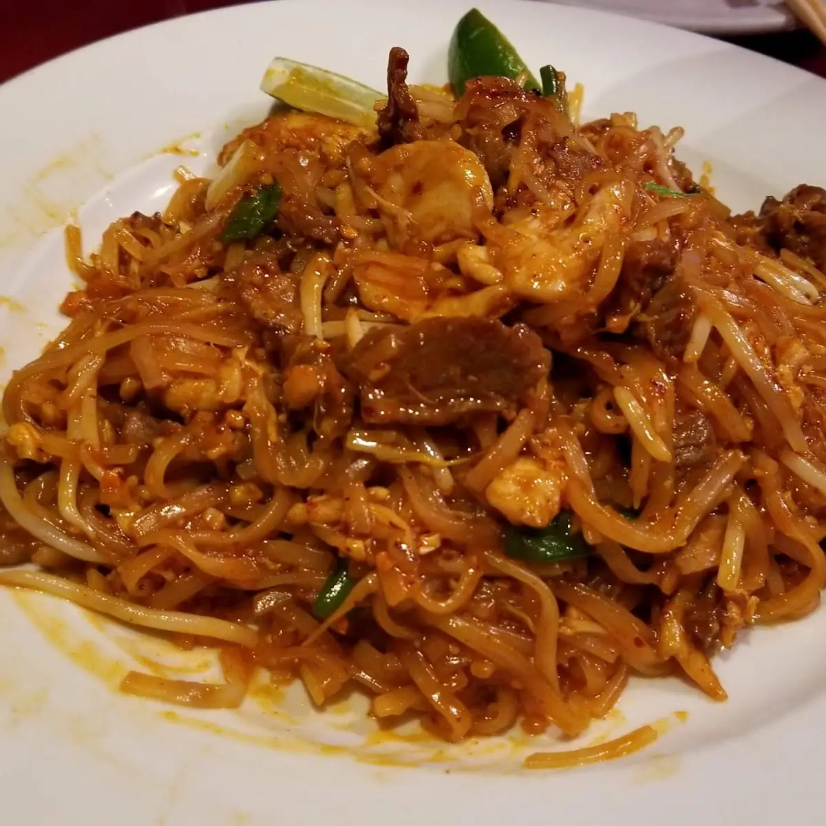 Beef and Chicken Pad Thai