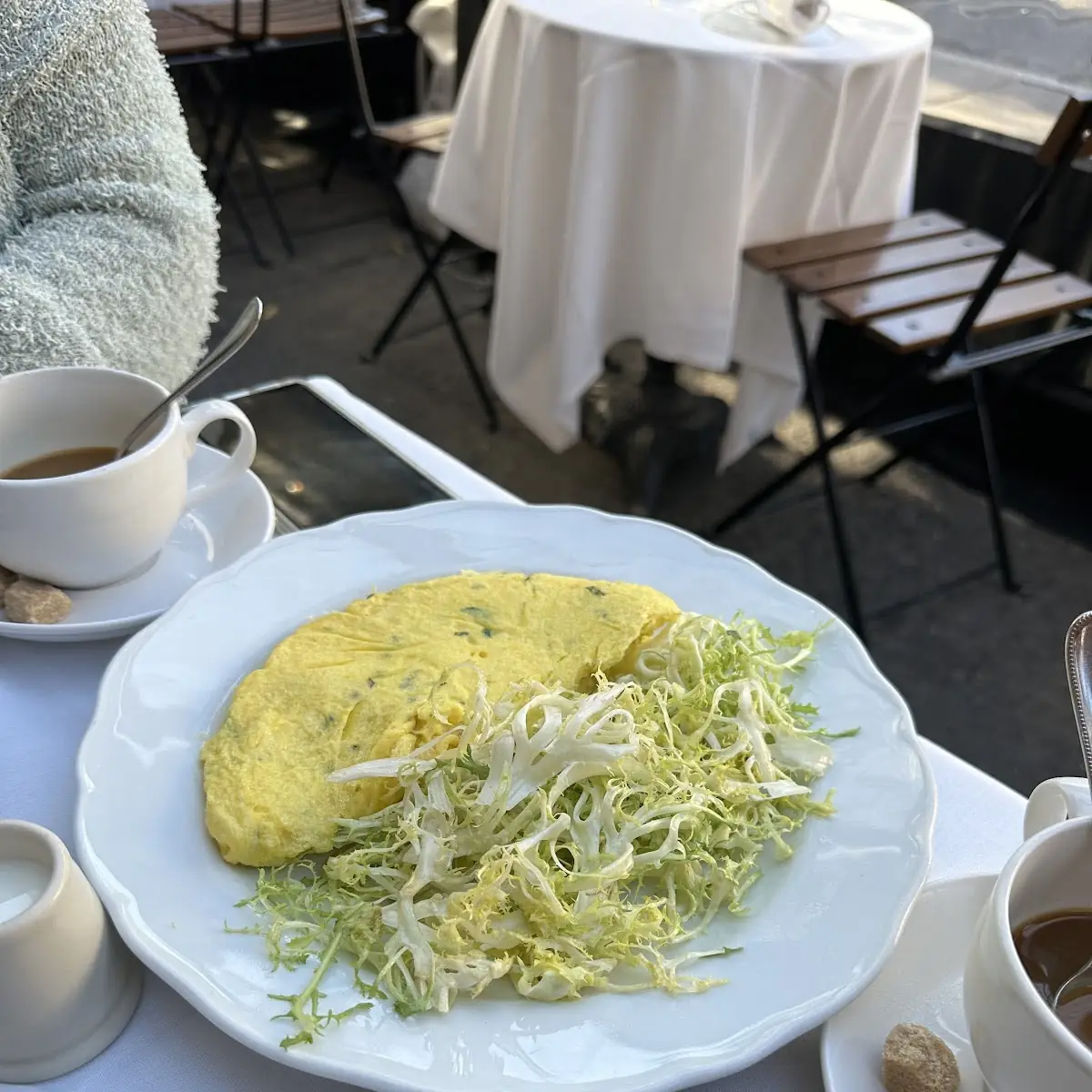 Classic Omelette Fine Herbs and a Frisée Salad