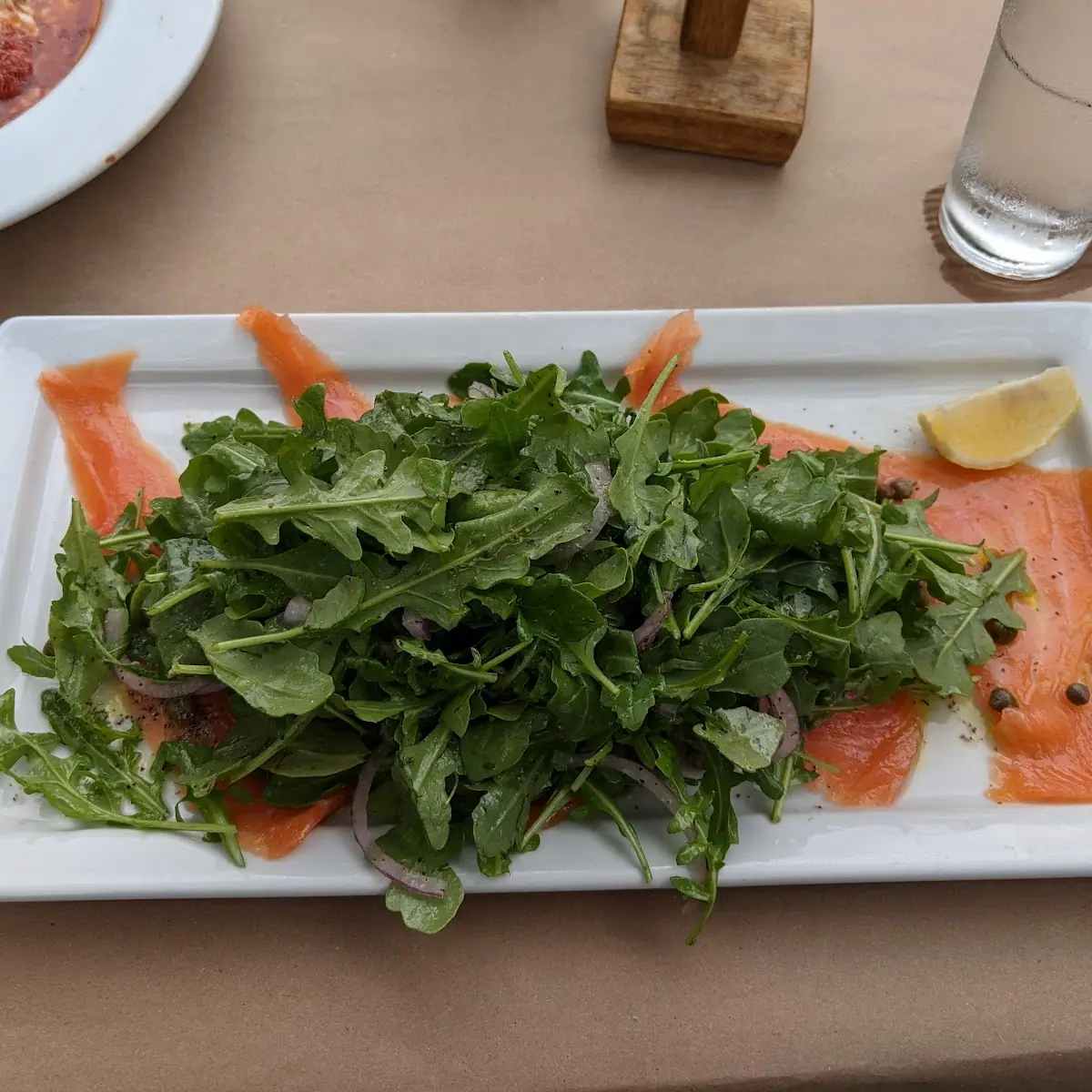 Smoked Salmon with Arugula Salad