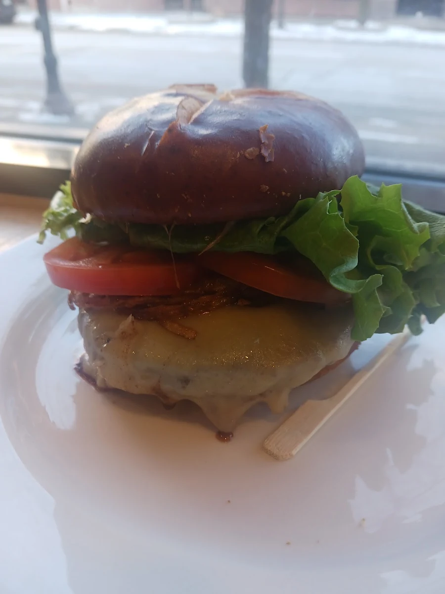 Bourbon BBQ Haystack Burger