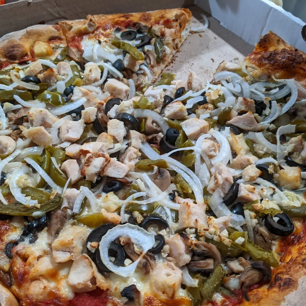 Veggie & Chicken Pizza