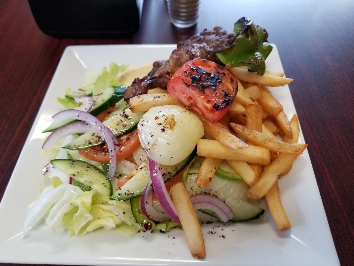 Lamb Kabob with French Fries