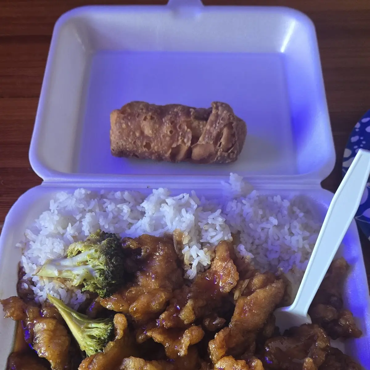 Orange Chicken Lunch Special with Egg Roll