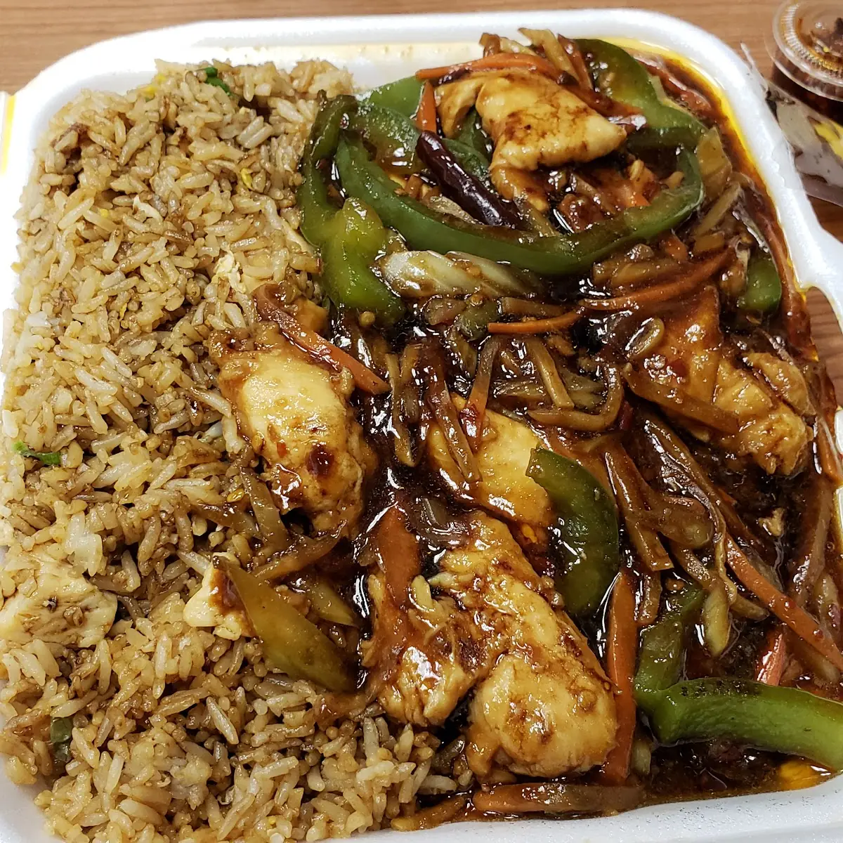 Szechuan Chicken and Chicken Fried Rice