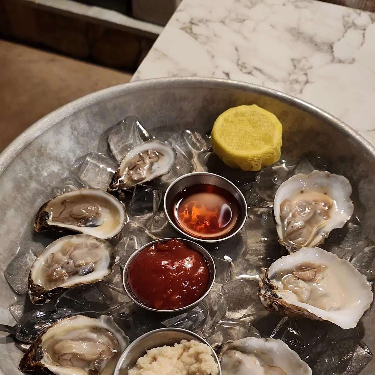 Fresh Oysters on Crushed Ice