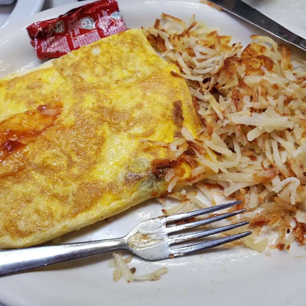 Sausage and Cheese Omelette Hash Browns