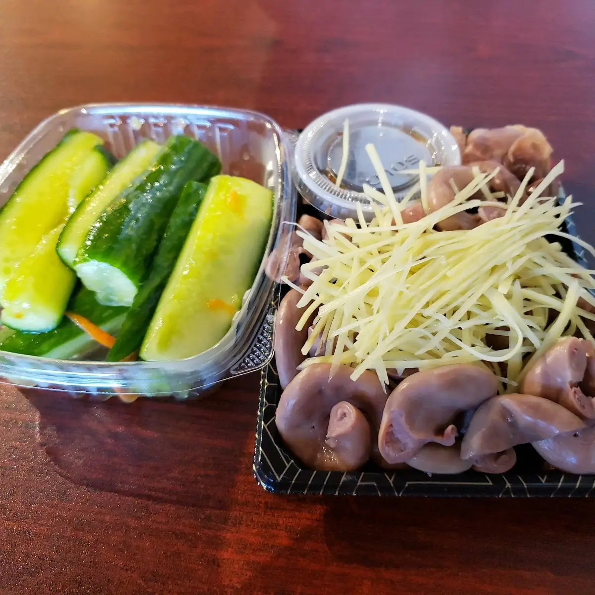 Cucumber Salad and Boiled Pork Intestines