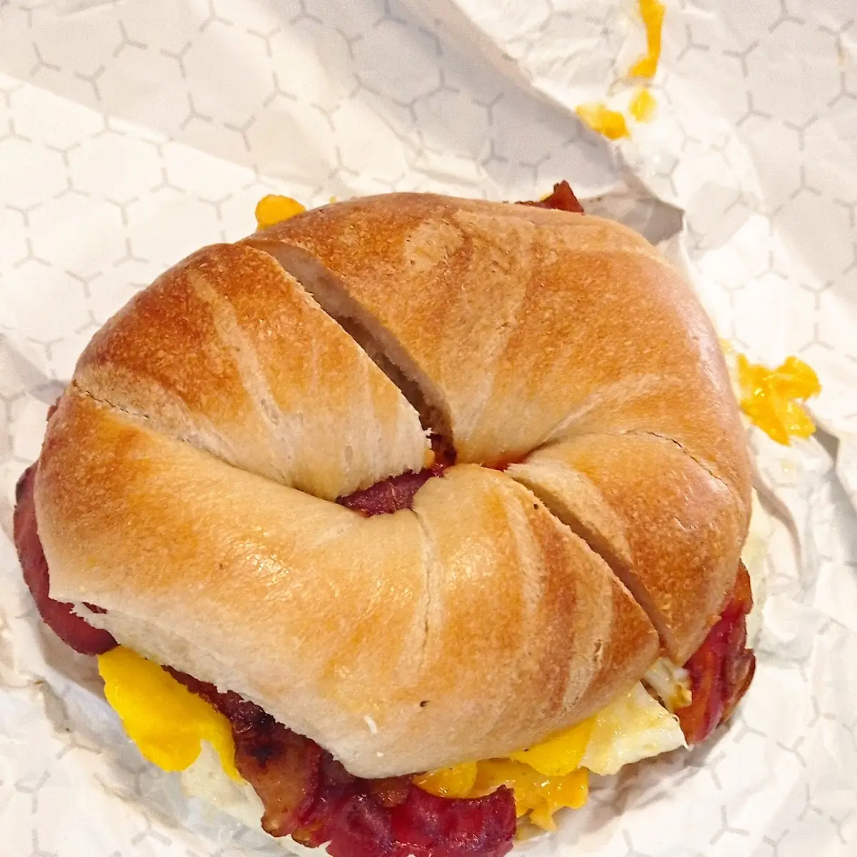 Cheese Bacon Egg Bagels