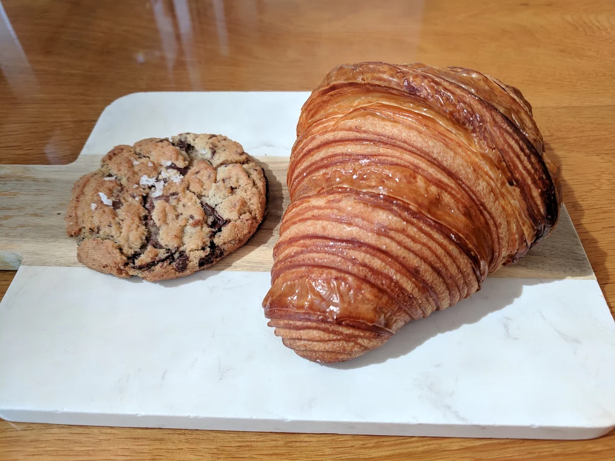 Chocolate Chip Cookie and Croissant