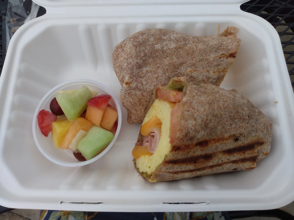 Egg Wrap with Ham Cheese and Avocado