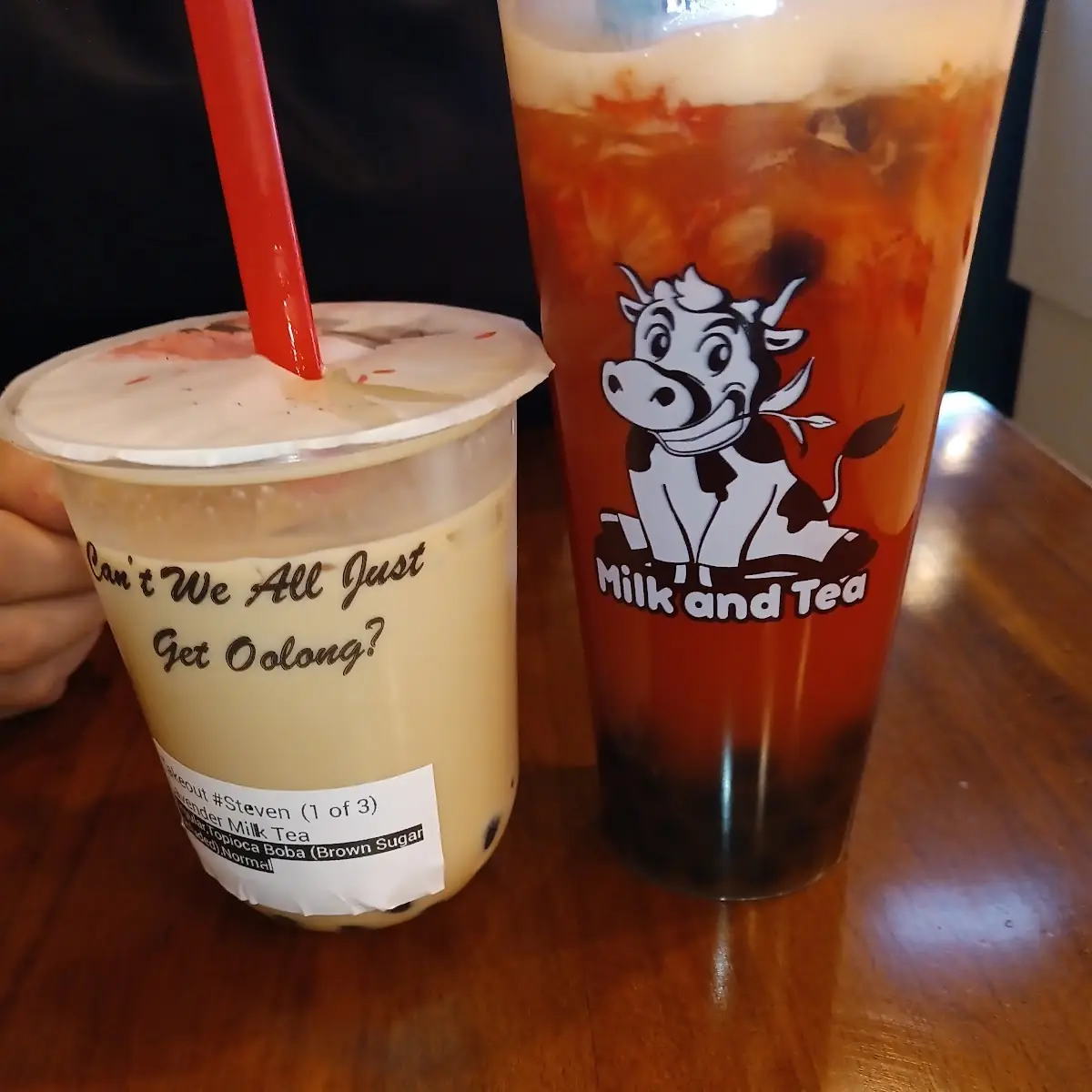 Lavender Milk Tea & Passion Fruit Tea