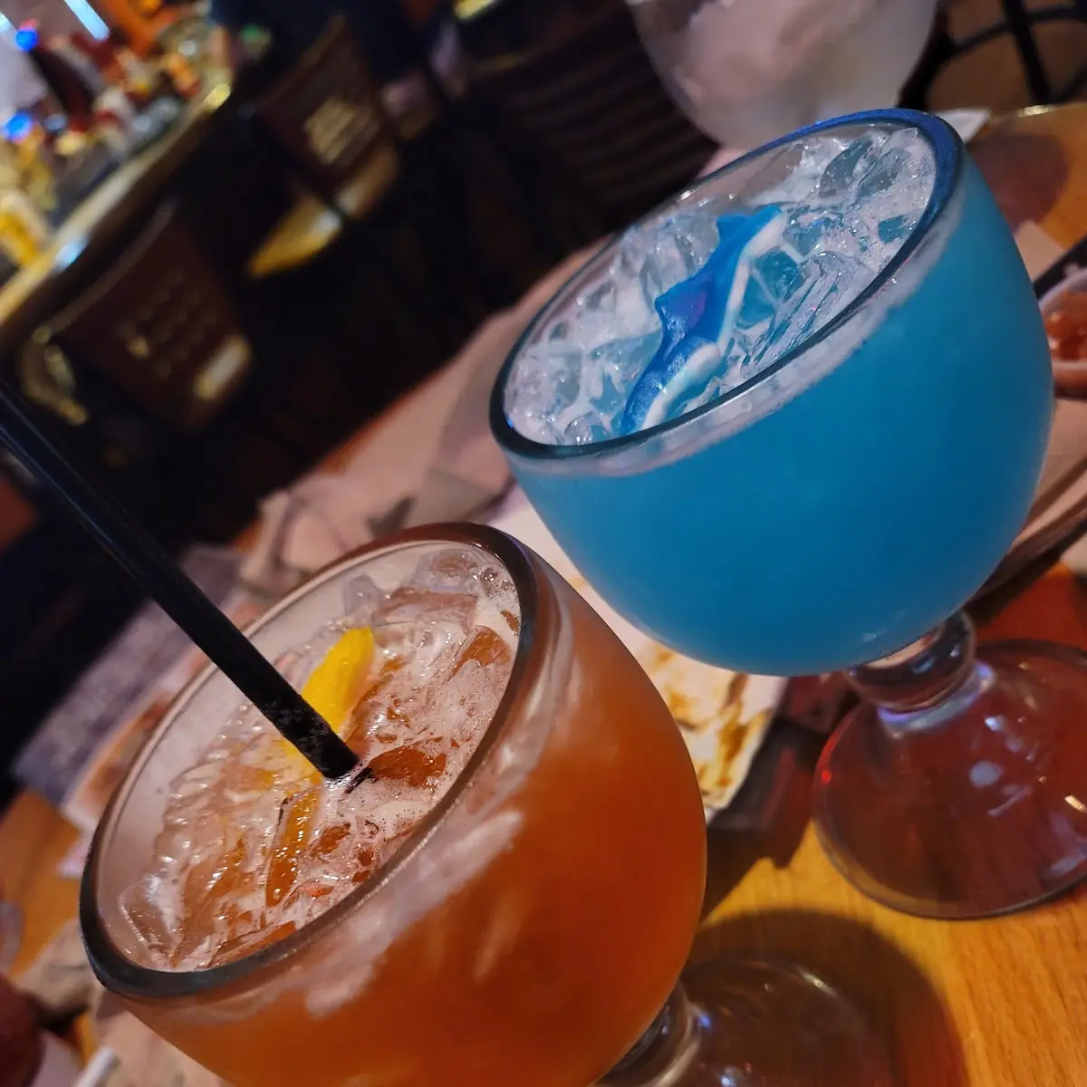 Blue Raspberry and Strawberry Margaritas