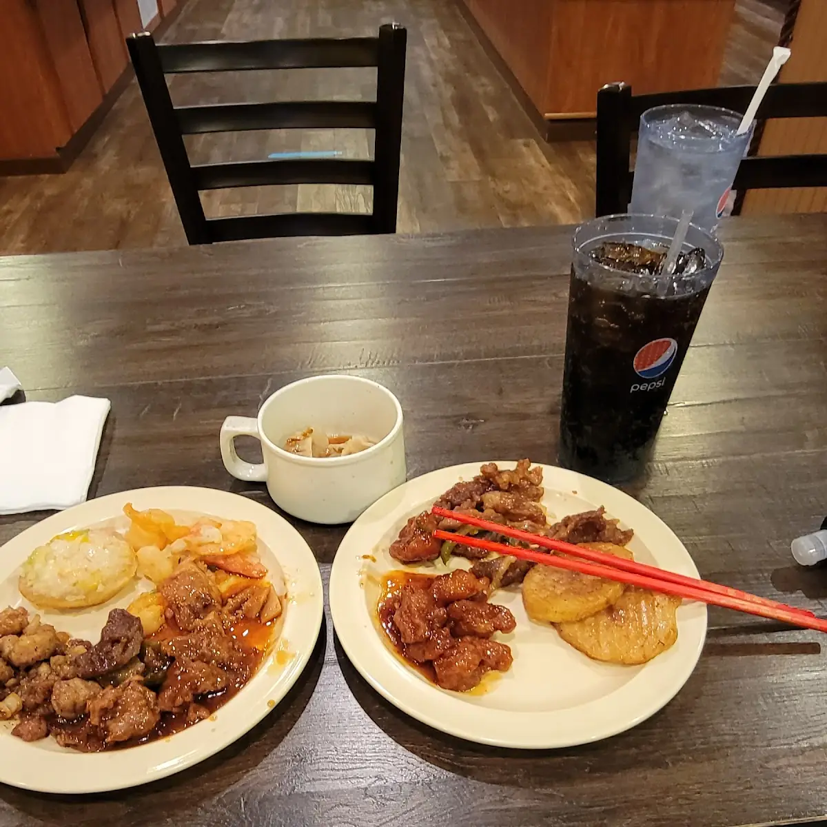 I Had a Few Things Fried Dumpling General TSO's Chicken Fried Potatoes