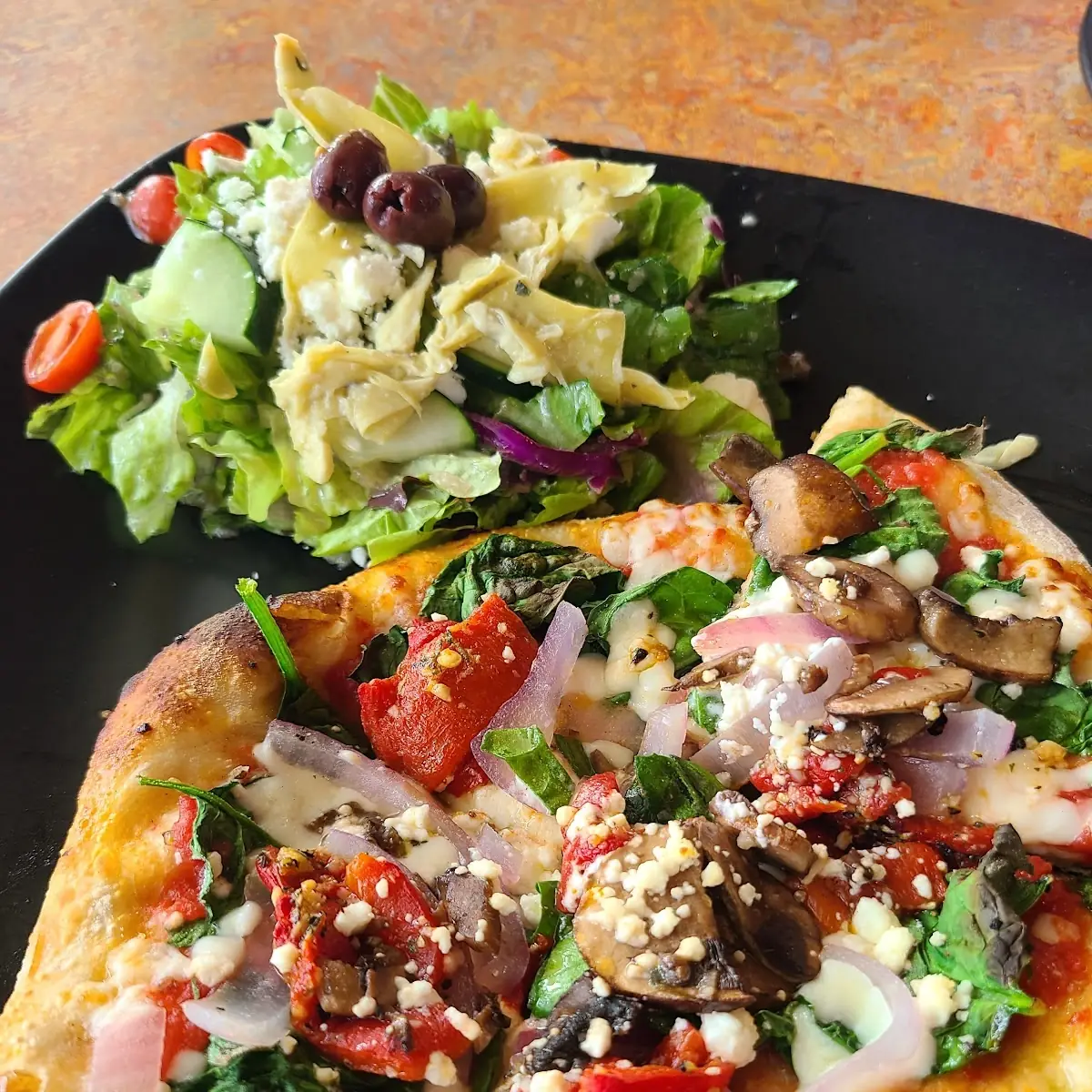 Pizza & Greek Salad