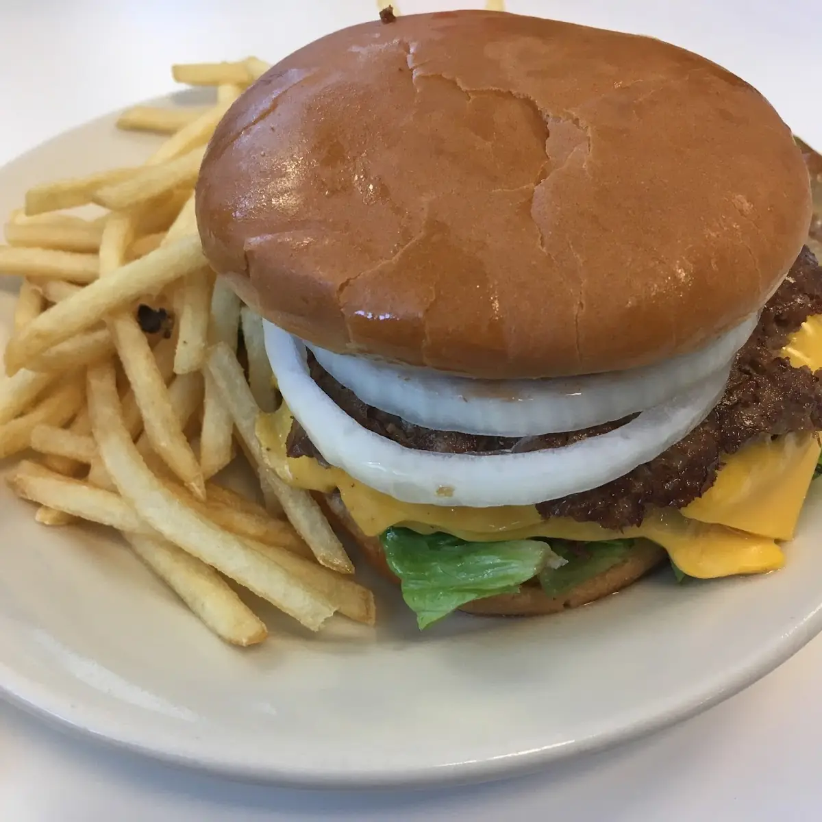 Triple Cheeseburger with Fries
