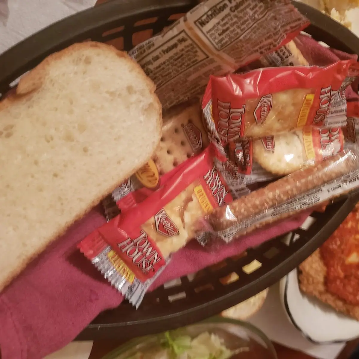 Italian Bread and Crackers for Cheese Dip