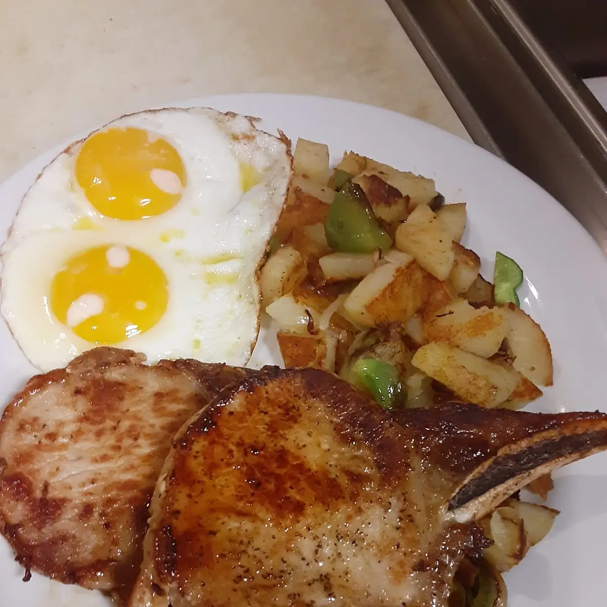 Pork Chops & Eggs